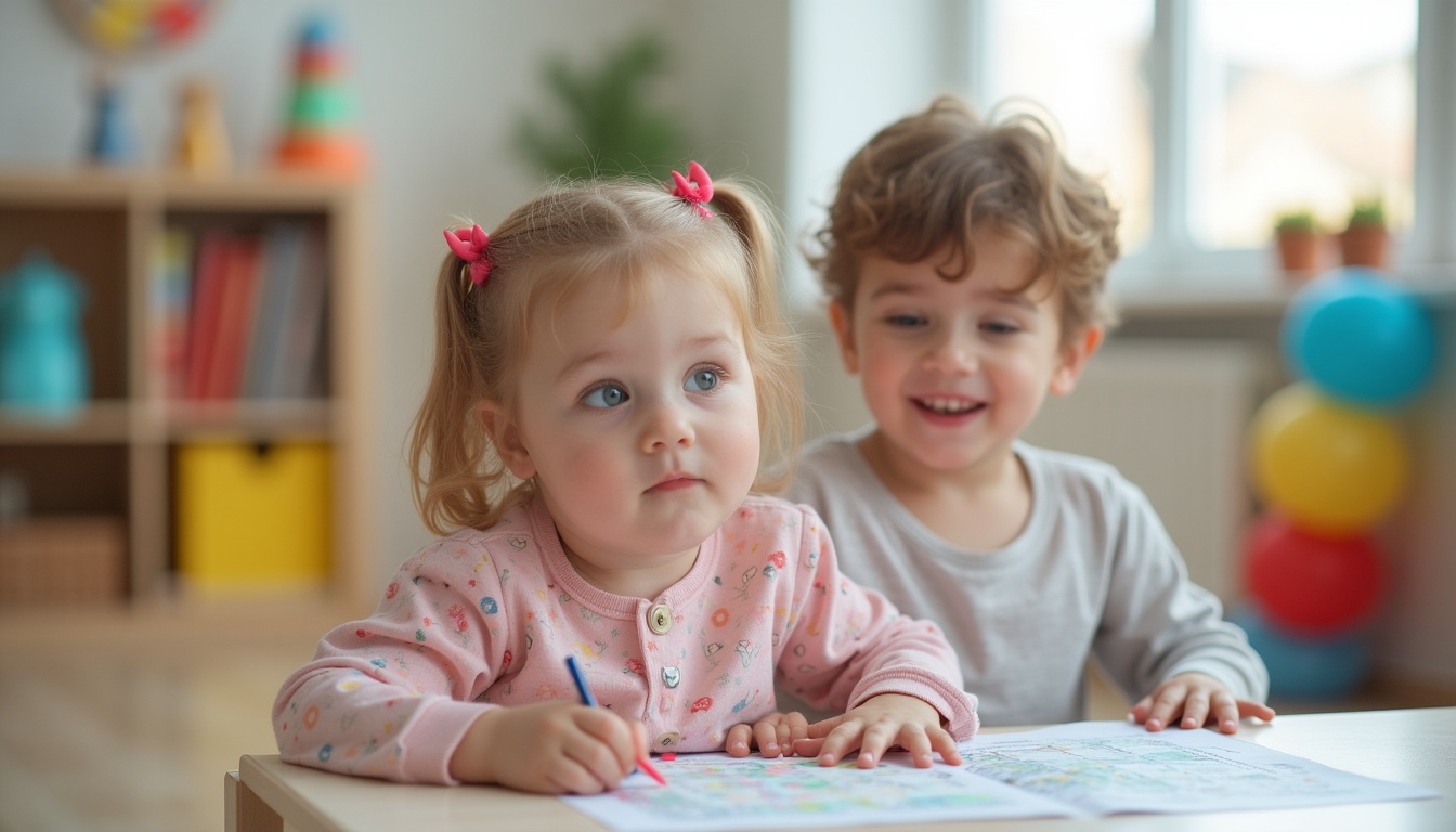 Copii fericiți jucându-se într-o grădiniță privată din Ploiești, simbolizând un mediu educațional ideal.