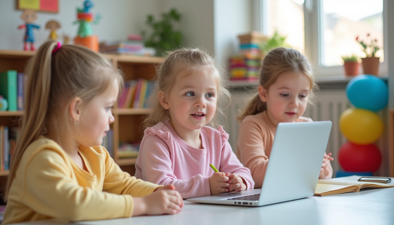 Copii fericiți jucându-se într-o grădiniță privată modernă din Ploiești