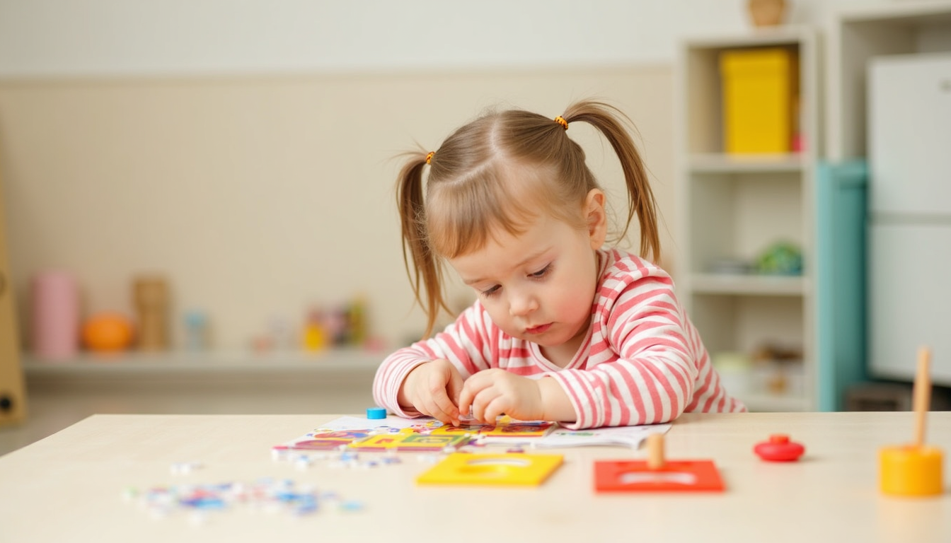 Copii fericiți jucându-se într-un mediu Montessori luminos din Cluj