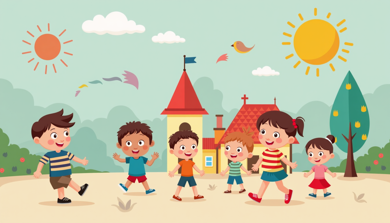 Copii fericiți descoperind lumea într-una dintre cele mai bune gradinite Ploiesti